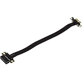 KALEA INFORMATIQUE. Riser PCIe 3.0 1x. Liaison par Nappe Souple, blindée, et avec revêtement Isolant. Longueur Totale 23cm. S