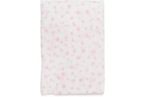 Ti TIN Muselina 100% Algodón 120 x 120 cm, Transpirable, Ligera y Suave, Ideal para bebés de 0-36 Meses, fácil Lavado y Secadora, Fabricada en España, Estampado de estrellitas Color Rosa