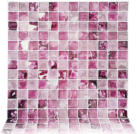 Cocotik Peel and Stick Tile 10inx10in 3D Decorative Backsplash Kitchen Tile - Pack of 10
