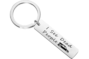 AKTAP Funeral Director Gift Undertakers Gift I See Dead People Keychain Funny Joke Movie Dark Humor Gift For Mortuary Students Funeral Directors