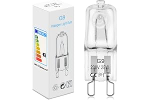 BROTOU Halogene G9 glödlampa (4 st) 25 W, 230 V, 2 800 K, icke-flimmerbar, halogenlampa, ugn g9 25 W, 300 graders för köksfläkt, ugn, taklampa, bad, spotlights, vägglampor