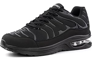 HITMARS Scarpe Running Corsa Uomo Donna Scarpe Ginnastica Sportive Traspiranti Leggero Camminata Fitness Running Sneakers Jogging Nero Blu Grigio EU 36-42