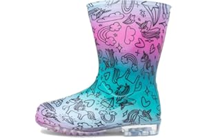 SHOE ZONE shoezone - Hail Kids 2 Tone Unicorn Print Welly