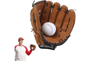 Baseballhandschuhe für Jugendliche | Sporthandschuhe aus PU-Leder Pitcher Batting – gepolsterte T-Ballhandschuhe für Handflächenfänger, Baseball Zubehör zum Fangen von Baseball Pacienjo