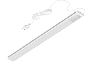 ‎OKTAPLEX LIGHTING Oktaplex Riva Unterbauleuchte Küche LED flach neutralweiß 57,5cm 800lm Küchenlicht mit Schalter 10,3W 230V Unterschrankleuchte silber