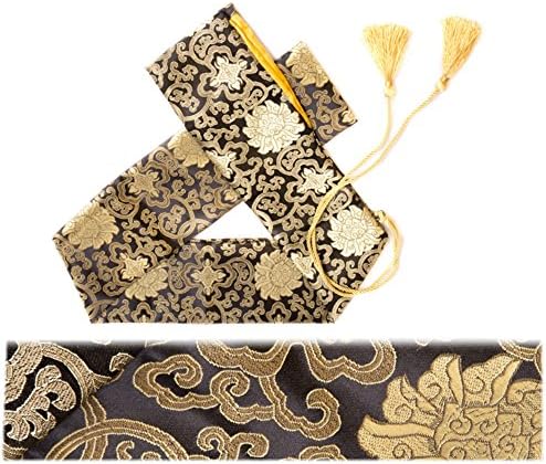 Japanese Samurai51" Silk Sword Bag Katana Wakizashi Tanto Sword Carry Bag with Golden Tassel (Lucky Cloud)