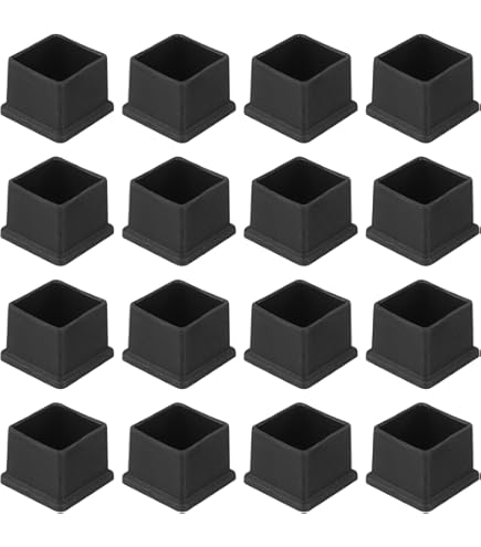 Embouts carrés noirs tube Ext 20x20 mm Ep 1,5-2 Insert métal M10