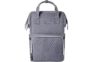 Sunveno sac bébé grande capacité sac à dos de rechange pour bébé sac à dos de rechange pour paresseux sac à dos de rechange multifonctionnel imperméable à l'eau (gris matelassé)