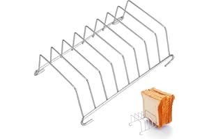 Jasfyee Support À Pain Grillé en Fer, Support pour Grille-Pain en Métal en Acier Inoxydable, Le Support pour Grille-Pain Peut Contenir 8 Morceaux De Pain Grillé Adapté Aux Pâtisseries Cuisines
