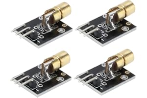 WOSUME Laser Module Laser Diode Blue Laser Pointer Powerful Laser Sensor, 4Pcs 5MW 650nm Laser Transmitter Module Red Dot Laser Diode Module For Laser Sensor Projects