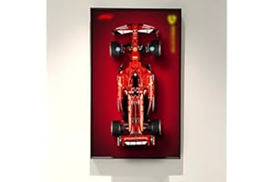 WETCEAOM Cadre pour Lego Technic Ferrari SF-24 F1 Voiture 42207, Wall Display Frame for Adult Collectibles - Idéal pour Une décoration sur Le thème de la F1, à la Maison ou au Bureau.