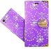 Produktbild FoneExpert® Sony Xperia X Performance Handy Tasche, Bling Luxus Diamant Wallet Case Flip Cover Hüllen Etui Hülle Ledertasche Lederhülle Schutzhülle Für Sony Xperia X Performance