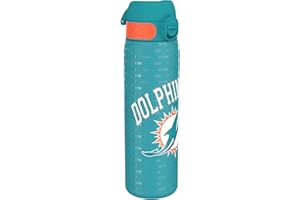 Ion8 NFL Sports Water Bottle, Leak Proof, Easy to Open, Secure Lock, Dishwasher Safe, Hygienic Flip Cover, Carry Handle, Fits Cup Holders, Easy Clean, Carbon Neutral