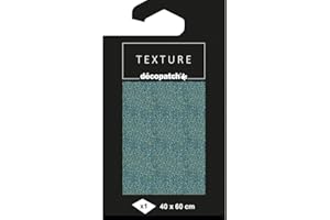 Décopatch TD802C - Un paquet de 1 feuille de papier Texture 40x60 cm, Pollen vert avec dorures, Modèle 802