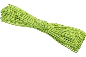 Zodazoqa 2 mm fluorescerande reflekterande Guyline tältrep campingsladd paracord 15 meter
