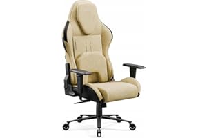 Fotel gamingowy Diablo X.One Prime fotel dla gracza komputerowy poduszka magnetyczna siedzisko chłodzące wysokiej jakości tkanina regulowana wysokość podłokietników obsługa do 140 kg Broken Gold