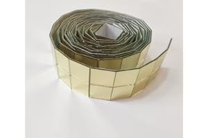 MEYA 250PCS of 2CM Glass Mirror Roll Tiles for Crafts, 3/4'' Mini Square Glass Mirror Tiles Self Adhesive Mirror Strips for Wall (Gold Mirror, 2.5Meters)