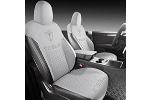 SERTUV Voiture Ensembles Housses Siège sur Mesure, pour Tesla Model Y 2021 2022 2023 Car Seat Cover Sets Sièges Avant Arrière Surround Complet Protection Accessoires,Greystyle1
