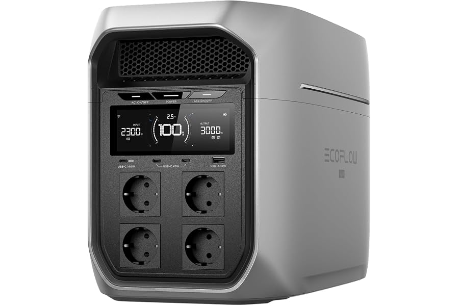 EcoFlow DELTA 3 Max Plus tragbare Powerstation 2048 Wh (Generalüberholt) | erweiterbar auf 10 kWh, 3