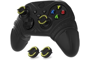 PlayVital Cover Controller per Xbox Series X/S Joystick, Custodia Skin Silicone Grip Antiscivolo & Copri Levette Analogiche & Adesivi per Xbox Core Wireless Controller, Runes, Nero