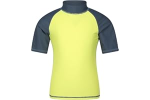 Mountain Warehouse Short Sleeves Kids Rash Vest - UPF50+ Sun Protection Rash Guard, Fast Dry, Flat Seams Childrens Top - for Spring Summer, Swimming