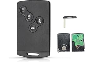 AULESSE Tarjeta Renault Scenic 3 Llave del Coche con Chip ID46 PCF7952 de 433MHz, Llave Remota de Tarjeta en Blanco Programables Compatible con 2007-2015 Laguna 3/ 2008-2016 Scenic/ 2009-2015 Megane 3