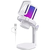 MAONO USB Oyun Mikrofonu, G&uuml;r&uuml;lt&uuml; Engellemeli Kondansat&ouml;r Mikrofon, Sessizleştirme, Kazan&ccedil;, İzleme, Pop Filtresi ile Akış, Po
