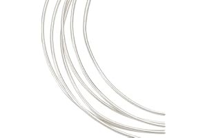 BENECREAT 0.8mm/20 gague 999 Alambre de Plata Esterlina, Alambre Artesanal Redondo de 1 m para Hacer Joyas con Envoltura de Alambre, Proyecto de Carrete, Pulsera Y Aretes