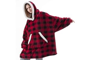 IVYH Felpa con Cappuccio Oversize, Sherpa Coperta con Cappuccio Super Morbida e Calda, Comoda Felpa Gigante con Cappuccio Anteriore Gigante Tasca Gigante per Adulti, Uomini, Donne, Adolescenti e Studenti