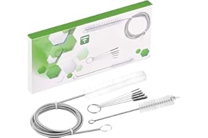 TATUO Cepillos de Limpieza de Tubo CPAP 7 Pies Flexible, 7 Pulgadas de Cepillo a Mano con Juego de 5 Piezas de Mini Cepillos de Nylon 4 Pulgadas para Tubo Estándar en Diámetro de 22 mm