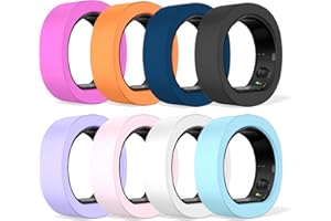 MSILTE 8 Stücke Schützende Silikon-Schutzhüllen kompatibel mit RingConn Gen 2/Gen 2 Air, 8 Farben pro Set – ideal für täglichen Schmutz- & Kratzschutz (M-9/10/11)