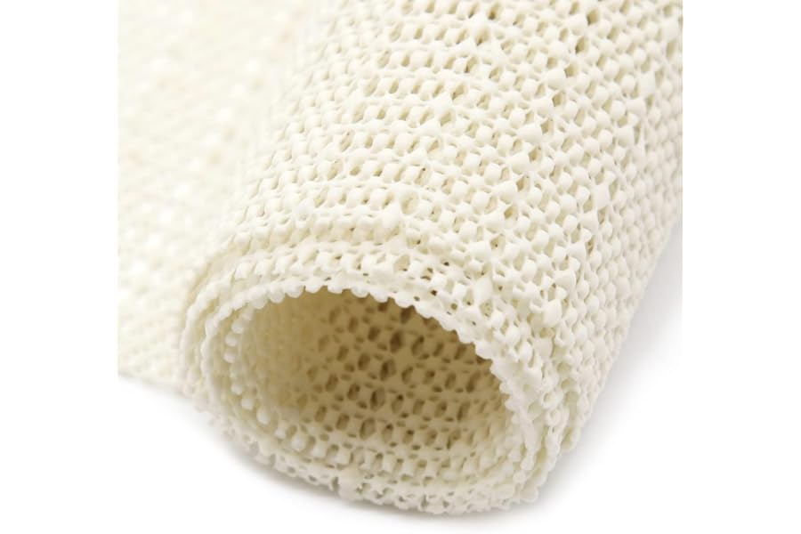 fowong Anti Slip Rug Underlay, 120 x 180cm Large Rug Pads for Wooden Floors, Multipurpose Control Underlay Gripper For Home, Office, Car, Pallet, Drawer Liners - White