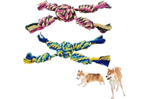 Kimuwote Hundespielzeug, Robuste Zahnpflege Spielzeug Interaktives Kauspielzeug Seil Dauerhaft UnzerstöRbare Seil Für Kleine mittelgroßen Hund Interaktives Spielset Robustes Seil(2 Stuck)