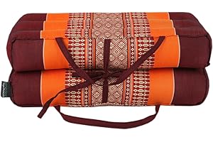 ANADEO YogaProducts Foldable - Coussin de Yoga et de Méditation Dépliant Zafu - Modulable - Kapok 100% Naturel et Recyclable - Ferme et Robuste - Confort et Stabilité