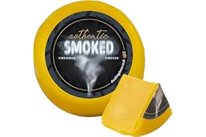 Smoked Cheese Truckle (200g). A Delicious Oak-Smoked Cheddar Cheese, Perfect For Melting Or Giving As A Gift, For Many Occasions. The Chuckling Cheese Company.