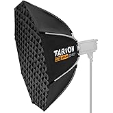 TARION Softbox Octagonal Quick Assembly &ndash; Softbox Bowens 120 cm Folding with Grid Double Broadcast for Photography Video Port