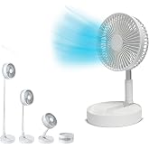 LIVINGTON Fold & Cold &ndash; Uzatılabilir Mini Vantilat&ouml;r, Pilli, G&uuml;&ccedil;l&uuml; USB Vantilat&ouml;r, 10 Saat &Ccedil;alışma S&uuml;resi, Esnek Ayaklı ve Ma