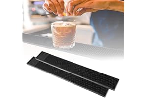 “N/A" LAISHUNHE 2 Stück 8 x 60 cm Silikon Barmatte Gummi Bar Service Mat Bar Mat Abtropfmatte Bar Trockenmatte Silikon Bar Trocknungs Pad für Bar Club Küche Café