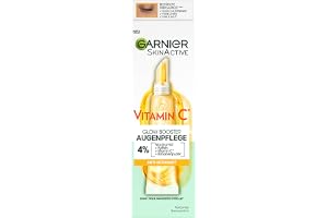 Garnier C-vitamin anti-trötthet ögonkräm, för ett strålande och vakt ögonområde, mot mörka ringar och kråkfötter, Glow Booster ögonvård, SkinActive, 1 x 15 ml