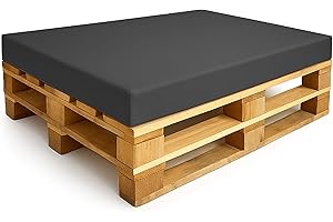 ‎AMAZINGGIRL Amazinggirl Palettenkissen Outdoor Europaletten Sitzkissen 120x80 cm - Schaumstoff Sitzpolster für Paletten und Palettensofa Graphit