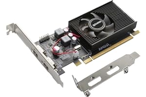 ‎QTHREE QTHREE Radeon HD 6570 1GB DDR3 2X HDMI Graphics Card, Low Profile, PCI-Express 2.0 x16, Computer GPU, Graphics Card for PC