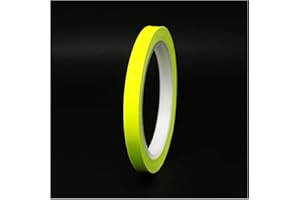 ‎FINEST FOLIA Finest Folia 10 Meter (0,79€/Meter) Glanz Zierstreifen Auto Motorrad Boot Modellbau Silber Chrom Dekorstreifen Seitenstreifen (Neon Gelb, 6mm Breite)