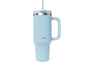 Contigo Botella termo 1200 ml con asa y pajita | Botella térmica aislada de acero inoxidable con tapa | Thermos | Se enfría durante 29 horas | Taza termo | Sin BPA | Reef