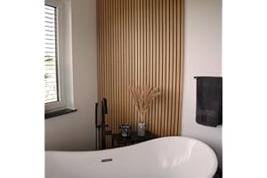 HOME DELUXE - Panneau acoustique SONIC Chêne huilé - 3 panneaux - 0,96 m², env. 80 x 40 cm, bois / polyester, superposables et côte à côte I Panneau acoustique Panneau insonorisant Panneaux