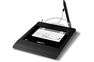 signotec Zeta - Unterschriftenpad mit 5" Monochrome-LCD mit Hintergrundbeleuchtung, Hochauflösender Stiftsensor, 2.048 Druckstufen, 500 Hz Abtastrate, RSA-Verschlüsselung, USB-Anschluss