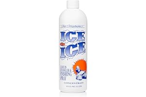 Chris Christensen Ice on Ice Spray - Leave-In Detangler & Finishing Spray for Dogs - Dog Detangler Spray - Detangles & Conditions Coat - Reduces Grooming Time - Repels Dirt & Urine, 473ml Concentrated