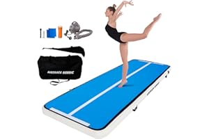 AirTrack Nordic Home Special Edition Air Track 3m/4m/5m/6m/7m/8m avec pompe à air - tapis de gym gonflable – Durable et facile à transporter Tapis de gymnastique, piste gonflable, tapis tumbling