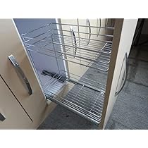 Cestello Estraibile Per Cucina In Acciaio Cromato - Portabottiglie Soft Closing Per Modulo 20cm - Foto 9