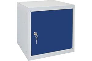 ADB BETRIEBSEINRICHTUNGEN GMBH ADB Wertfach Schlie?Fach W?rfel Schlie?fachschrank mit Zylinderschloss Drehriegelschloss, Farbe (RAL):Enzianblau (RAL 5010)