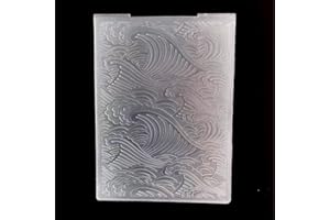 WOOYANGFUN 3D Textured Water Wave Embossing Folder for Card Making Floral DIY Plastic Scrapbooking Photo Album Card Paper DIY Craft Decoration Template Mold
